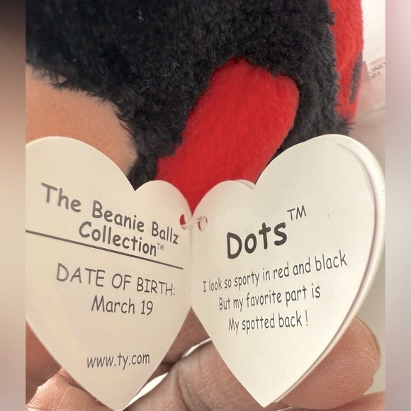 Ty Beanie Ballz Dots Ladybug Plush - Picture 8 of 8